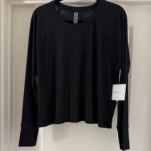 Beyond Yoga Black Long-Sleeve Crew Neck Top